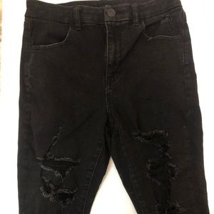 American Eagle black ripped jeans